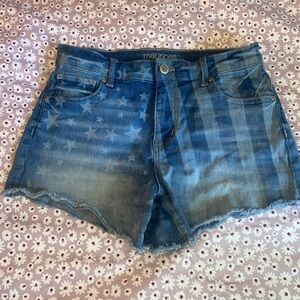 Maurices Blue Jean Shorts with american flag 🇺🇸🤍